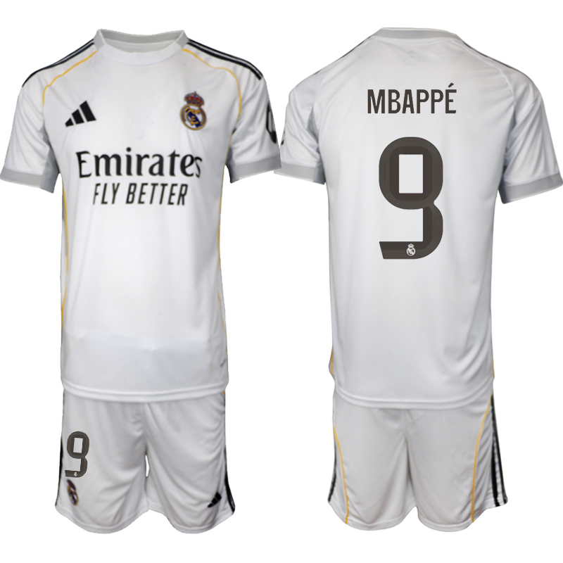 Men 2025-2026 Club Real Madrid home white #9 Soccer Jersey 01
